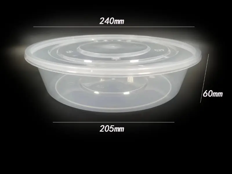2000ml PP Injection-Molded Bowl-Style Food Container