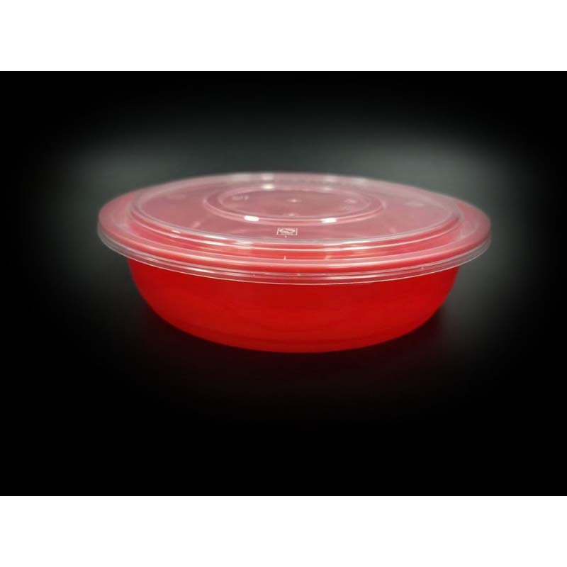 American-style round PP meal box with four compartments