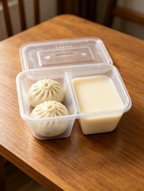 PP double-layer square lunch box