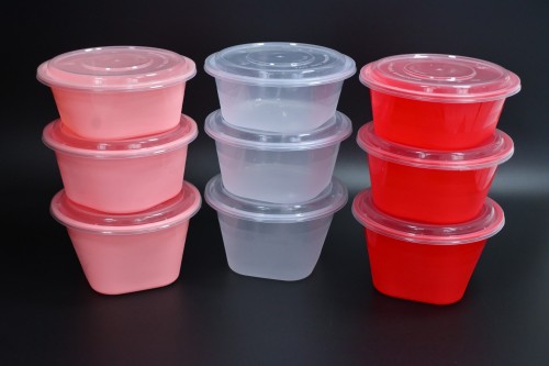American-style transparent round PP meal box