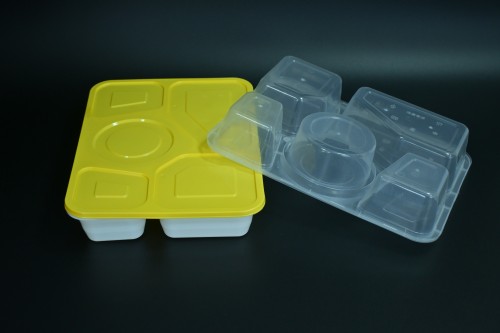 Injection-molded PP basin-style food box