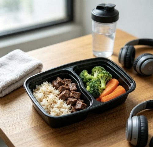 PP meal box with round-to-square design