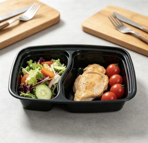 PP meal box with round-to-square design