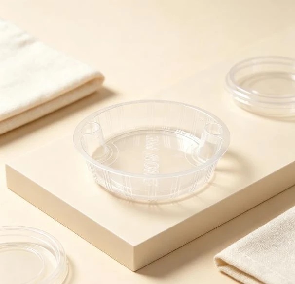 PP round container with single-compartment insert