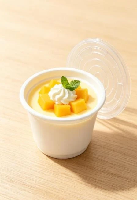 PP thermoformed flat lid (95mm diameter)