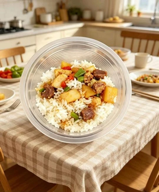 PP thermoformed lid for 250-series bowl