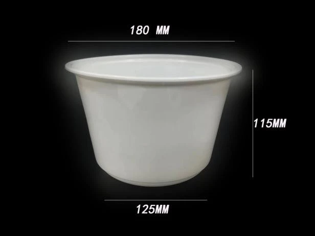 PP thermoformed round-bottom bucket container