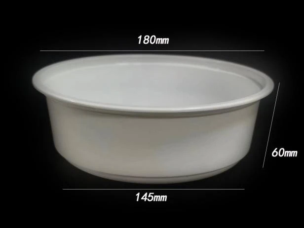 PP thermoformed round-bottom bucket container