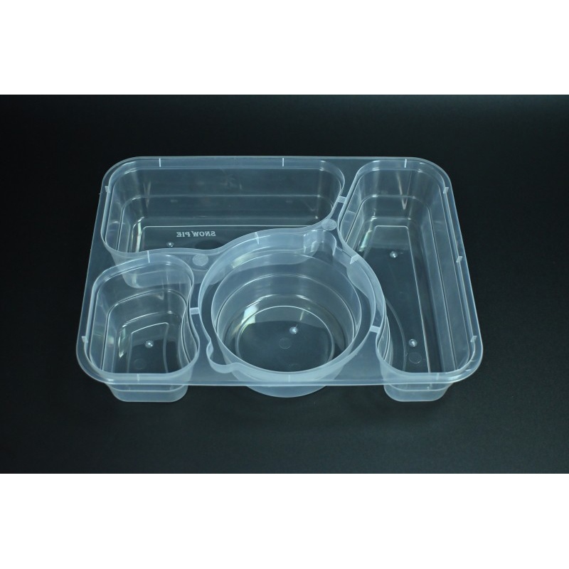 Injection-molded PP basin-style food box
