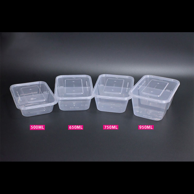 PP double-layer square lunch box