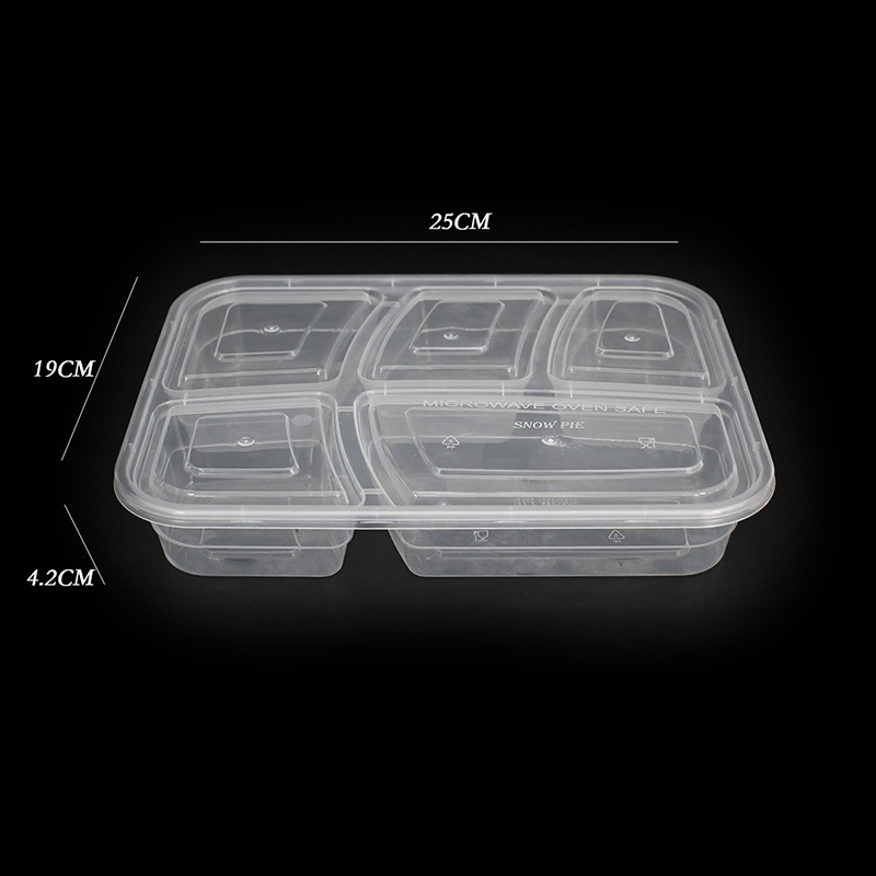 PP high-quality five-layer square lunch box