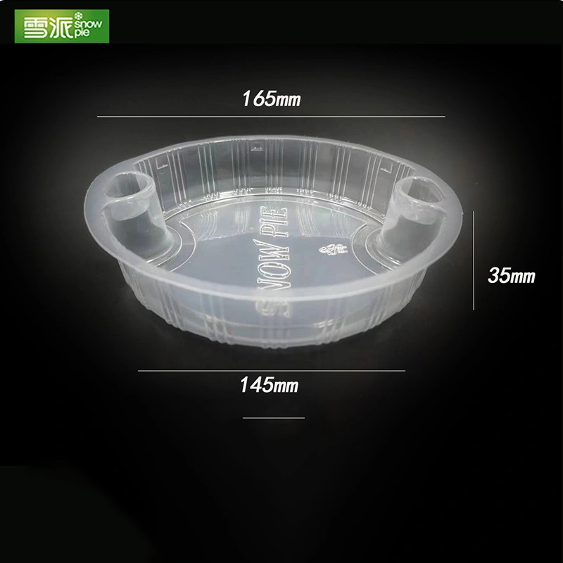 PP round container with single-compartment insert