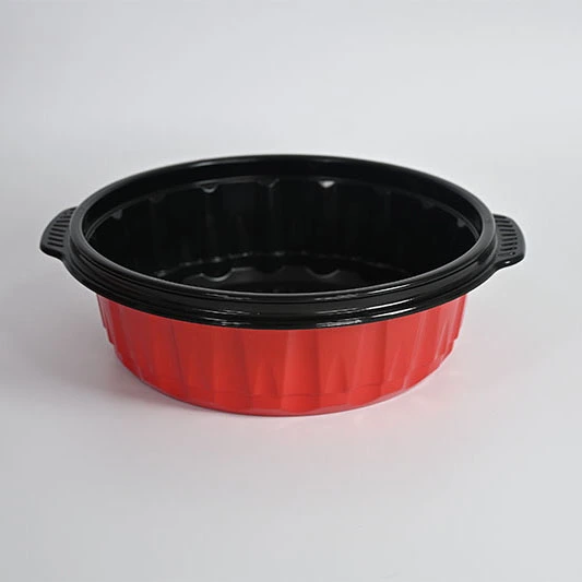 PP thermoformed bowl container with side handles