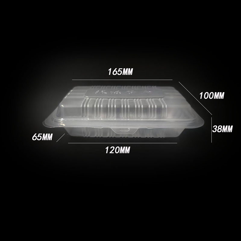 PP thermoformed container with attached lid